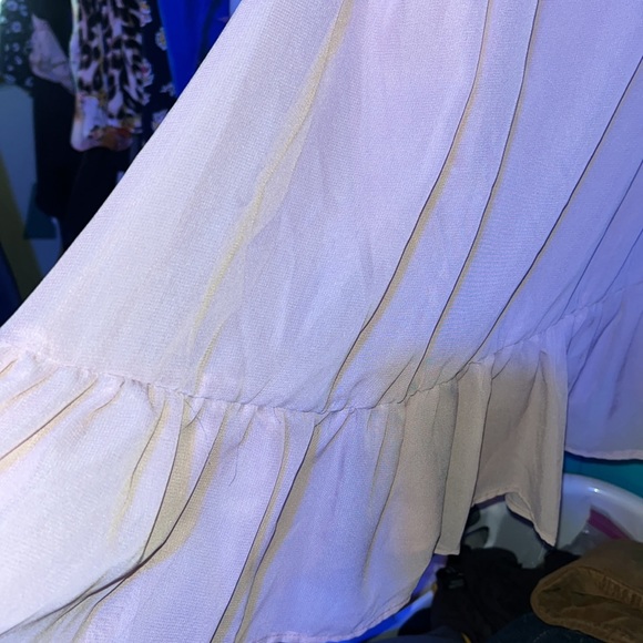 #52–Sadie Robertson (M) pink 💯 % polyester sheer, soft dress with slip and ties - Picture 7 of 7